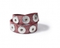 Preview: NOOSA Leder Armband doppelt, Weinrot