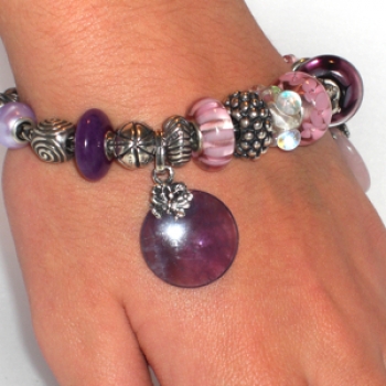 Raspini - Linse Amethyst mit Schmetterling