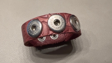 NOOSA PURE Armband weinrot mit Prägung - Größe M