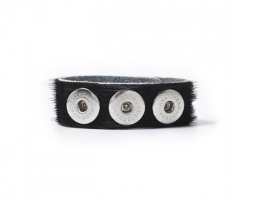 NOOSA Kuhfell Armband Schwarz Größe XS