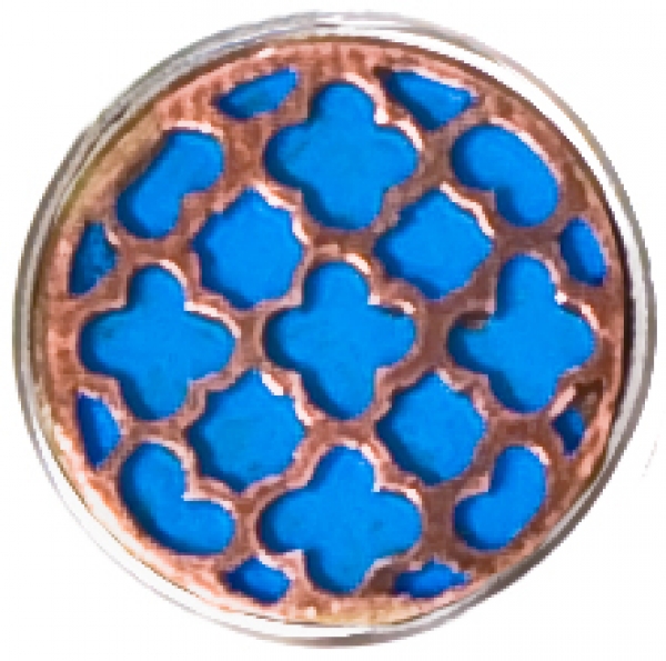 ARABESQUE -kupferfarben/blau-verkupfertes Messing