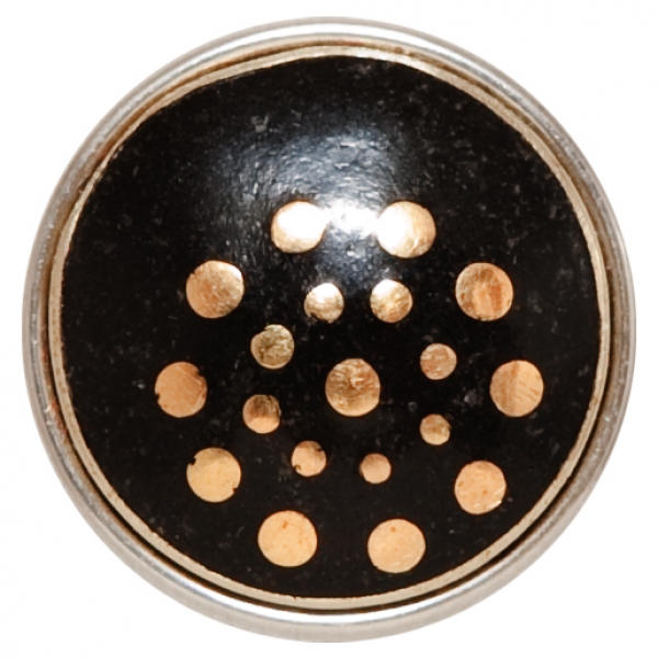 POLKA DOTS - schwarz/gold Messing, synthetisches Puder