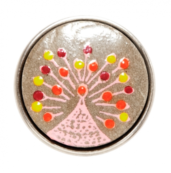 DANCING PEAFOWL pink/grau