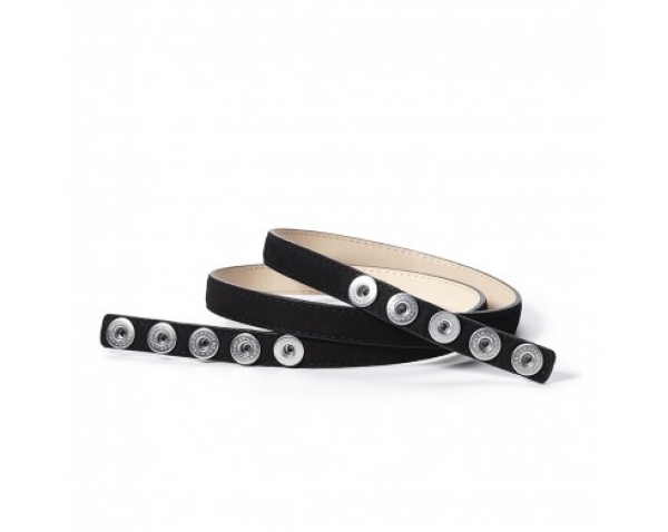 NOOSA Petite Gürtel  classic skinny schwarz 80cm