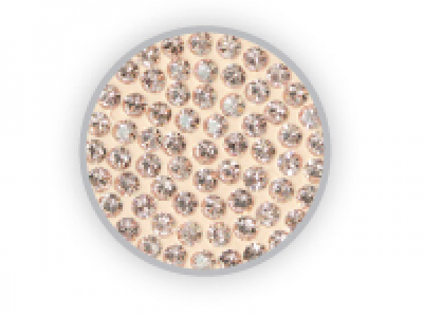 MiMoneda Coin for ring - Diamond disc stainless steel CARAMEL Size XS