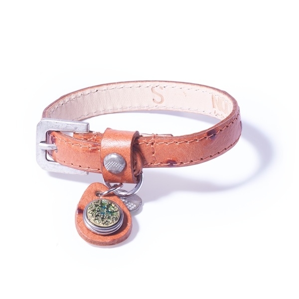 NOOSA Petite bracelet - Dot print - Cognac - S