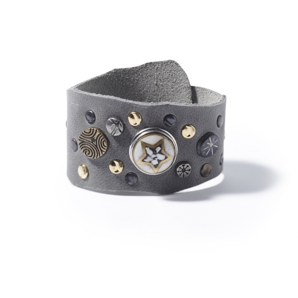 NOOSA Leather Bracelet NIVKH grey M