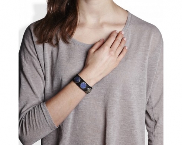 NOOSA Kuhfell Armband Schwarz Größe M