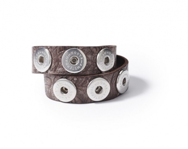 NOOSA Leder Armband doppelt, Schokobraun