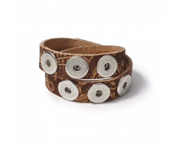 NOOSA Leder Armband doppelt, Tatu Natural